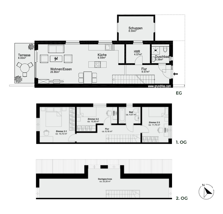 Grundriss Wohnung 1